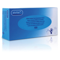 Alvita Guantes Nitrilo Sin Polvo Talla M Pk ***
