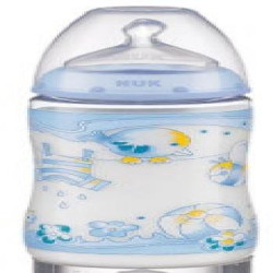 Biberon Silicona Nuk Leche 300 Cc T- 1 M Blue